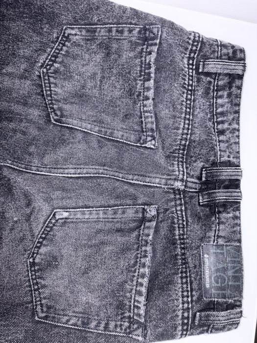Calcas de ganga pretas da stradivarius 34