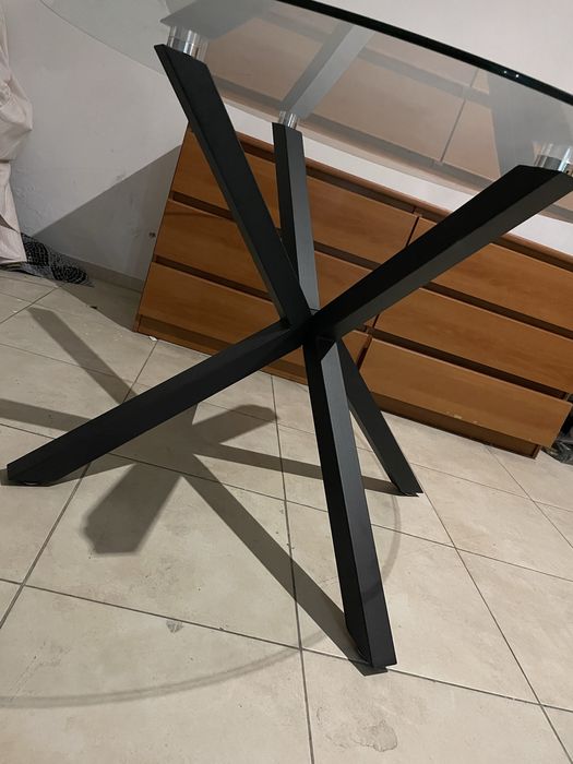 Mesa jantar com tampo de vidro