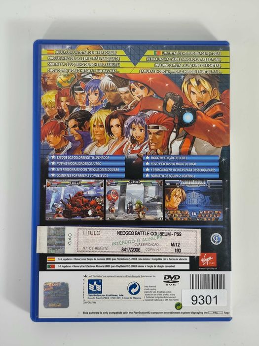 Neo Geo Battle Coliseum Playstation 2 PS2