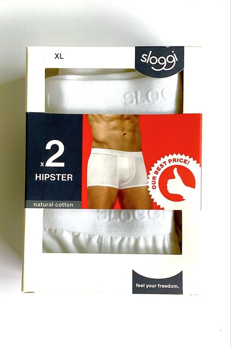 Białe bokserki hipster SLOGGI MEN 24/7 rozmiar XL