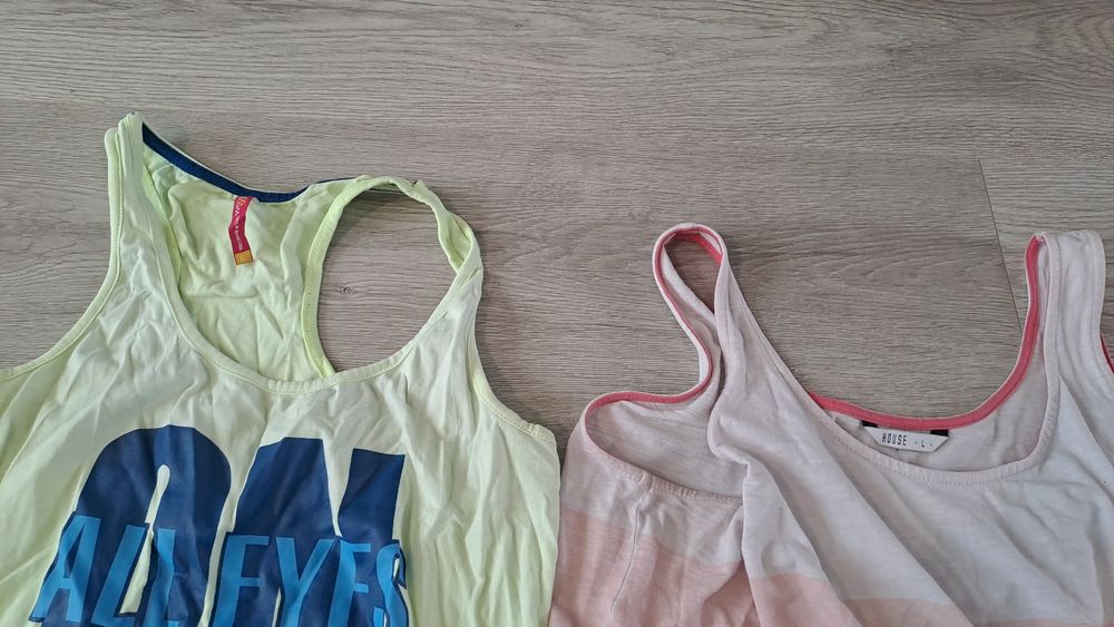 Zestaw 2 Podkoszulki T-shirty rozmiar L Crop