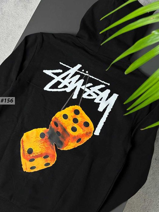 BIG Logo • Черное Худи Stussy Scorpion • Кофта Зіпка Стуссі Чорна