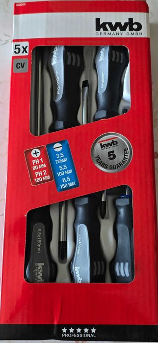 Conjunto de 5 chaves de fendas