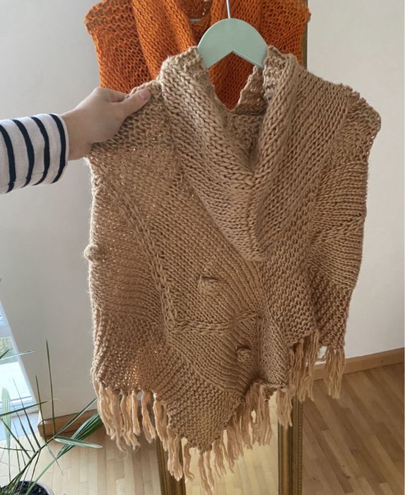 Кейп Набір Пончо Кардиган з капюшоном і без,Оверсайз Ручна робота