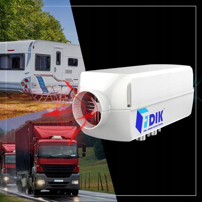 Ogrzewanie postojowe FDIK 5kW 12V diesel LCD nagrzewnica webasto