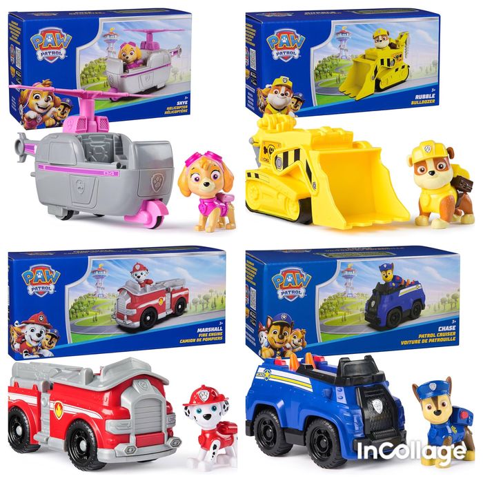 Paw patrol, щенячий патруль, базова серія, Гонщик, Маршал, Роккі