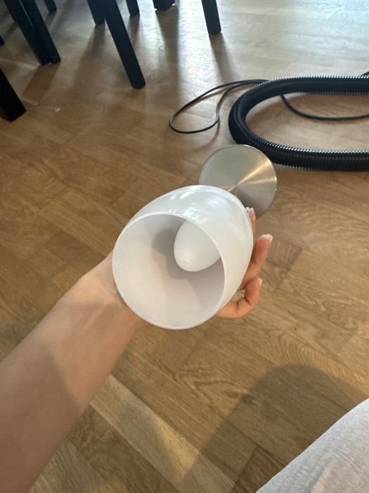 Lampa ścienna kinkiet biala szara