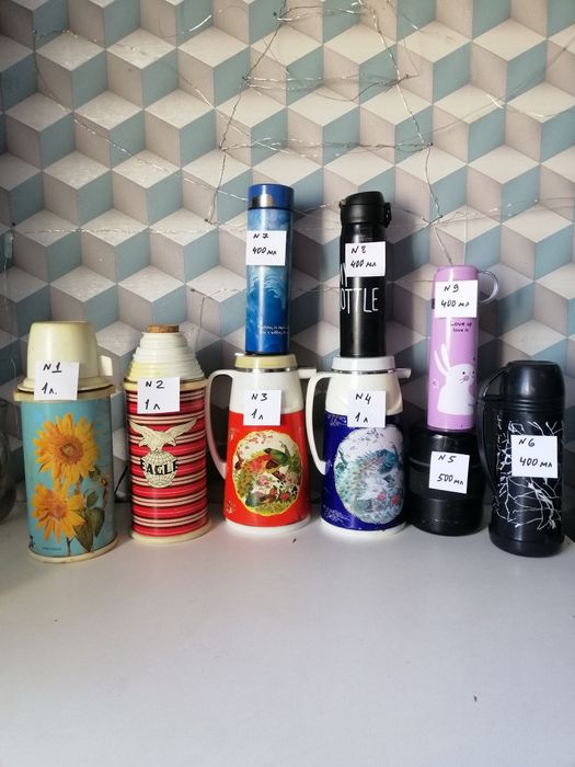 Термос в ассортименте. 1 литр, 500 мл, 400 мл