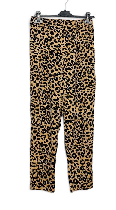 Spodnie w cętki brązowo-czarne smart casual M