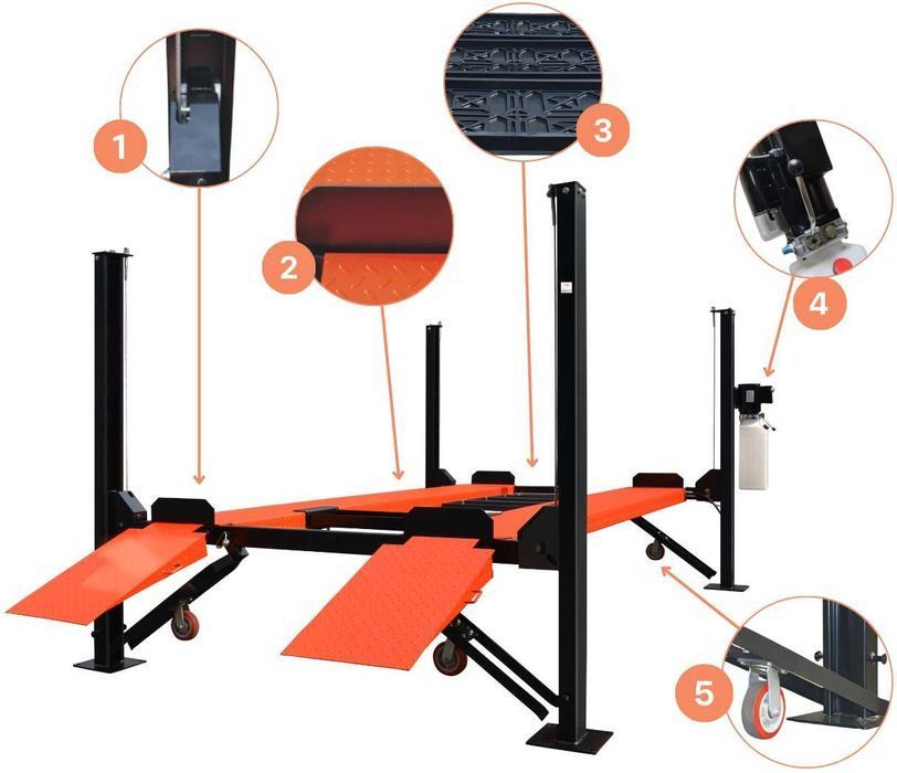 Podnośnik samochodowy, warsztatowy - czterokolumnowy 4T TM-GROUP