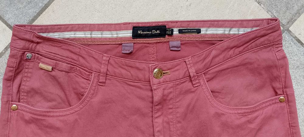 Джинси чоловічі підліткові Massimo Dutti Slim Fit малиновий колір бавовна USA 31 оригінал