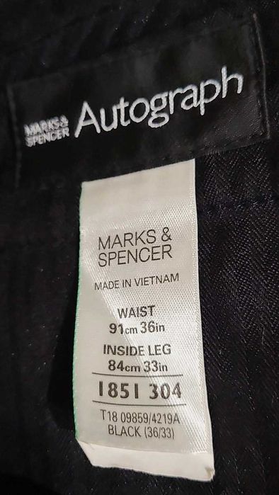 Spodnie męskie sztruksy, czarne