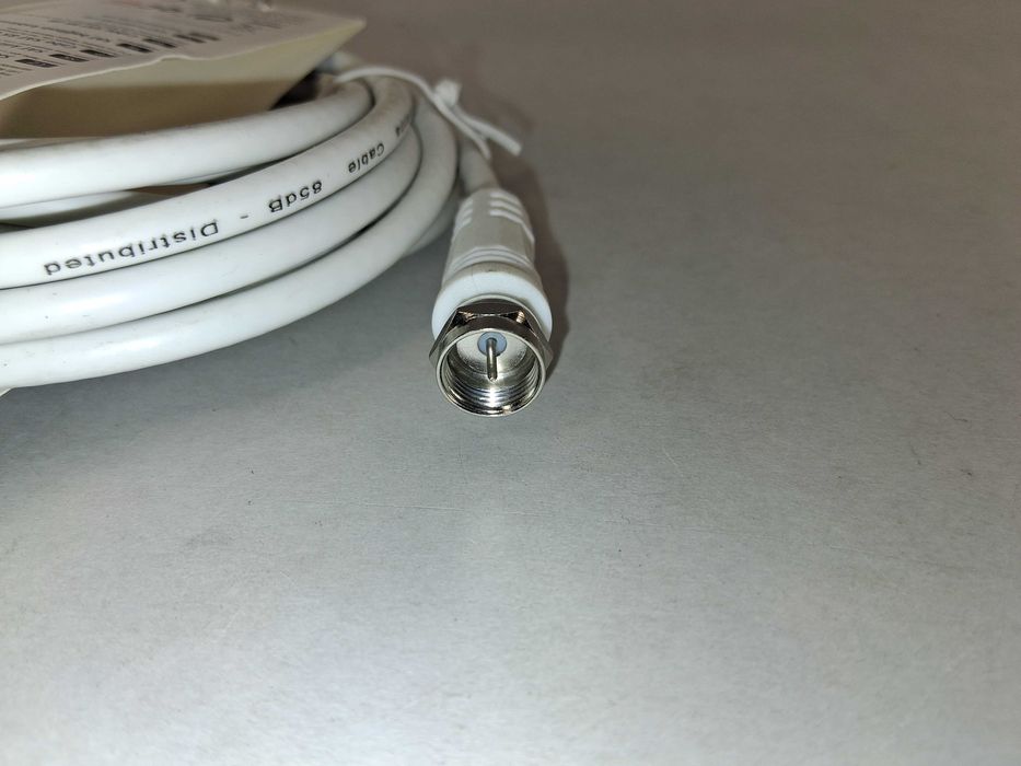 N053 Kabel Antenowy SAT Hama 3m Wtyk F 85 dB Classic Line Biały