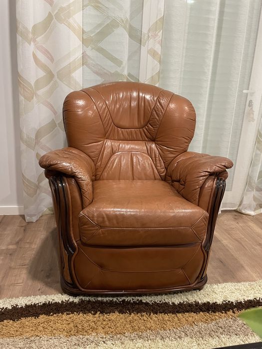 Conjunto de Sofas de Couro