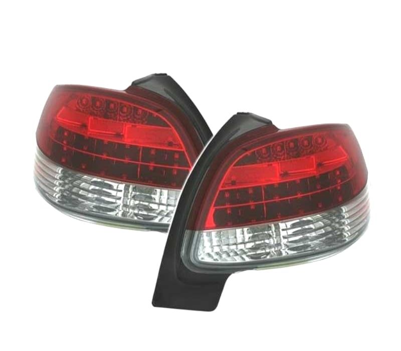 FAROLINS TRASEIROS PEUGEOT 206 98-09 VERMELHO BRANCO