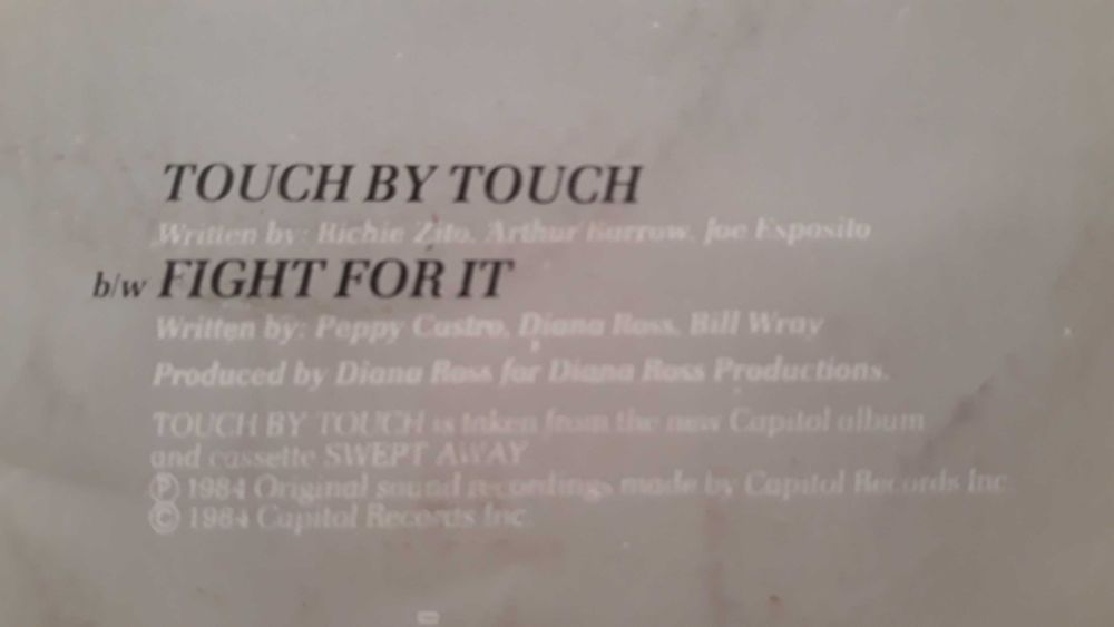 Diana  Ross - Touch by touch - single vinil - portes incluídos