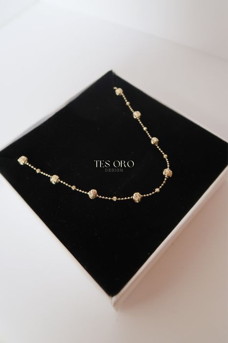 Złota Bransoletka z Kulkami 17-19 cm | Próba Złota 585