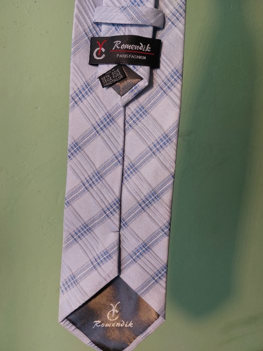 Краватка Romendik у відтінках блакитного з об'ємною текстурою