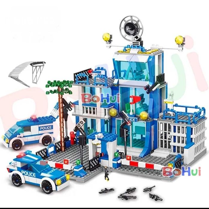 TANIO Nowe klocki 803 części posterunek policji z autkami