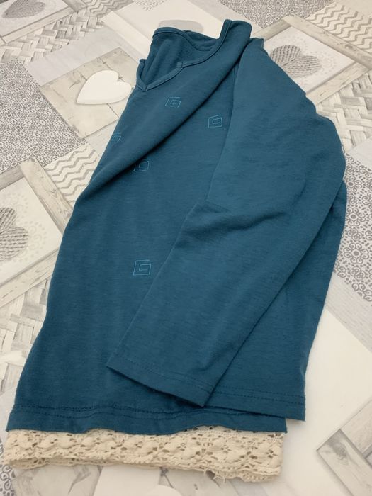 Blusa de algodão com renda
