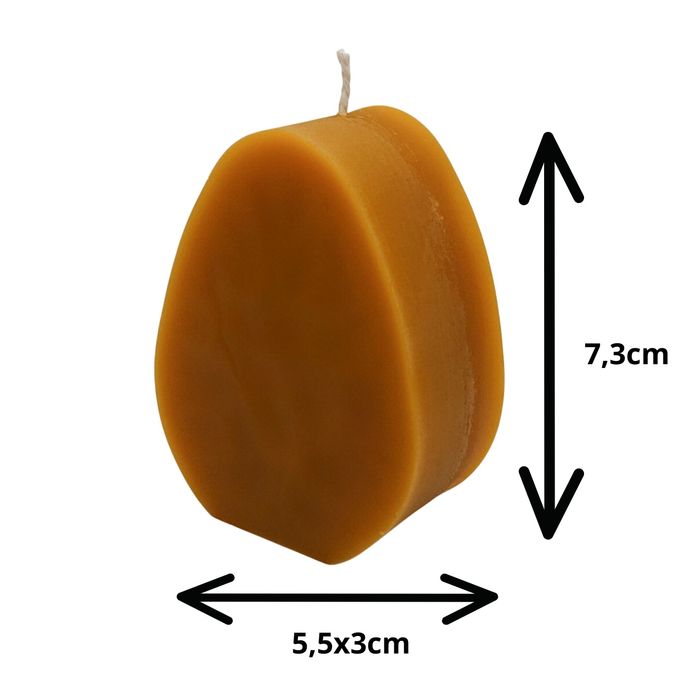 Świeca z wosku pszczelego Jajko Zajączki Zielony Świecownik