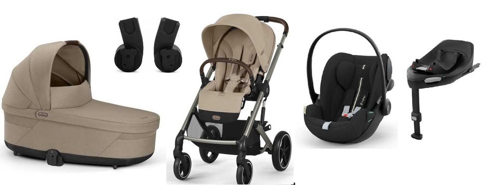Zestaw 4w1 Cybex Balios S Lux + Cybex Cloud G + Baza G + adaptery