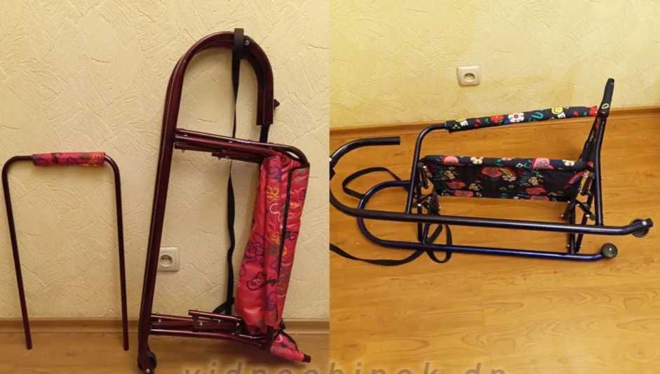ХІТ‼️ Санки дитячі санчата саночки з батьківською ручкою нові складні