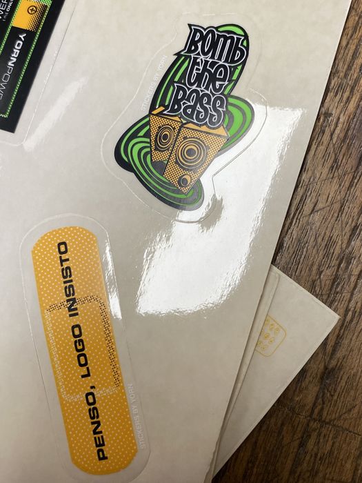 6 cartelas de Autocolantes YORN originais, ano 2000