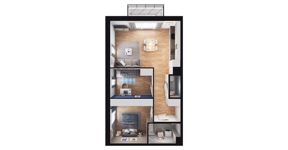 3-pokojowe mieszkanie 57m2 + balkon Bez Prowizji
