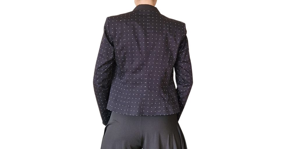 Dwuczęściowy Kostium garnitur Alba Moda w romby kropki