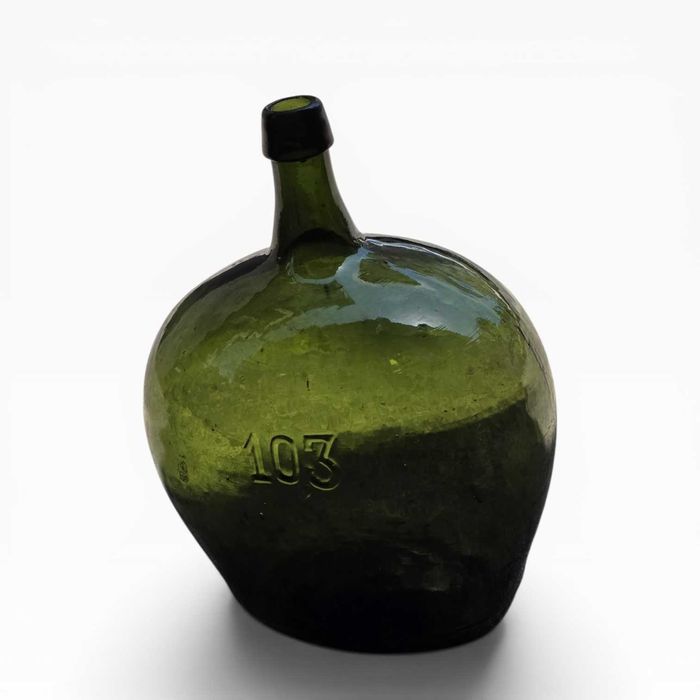 Garrafão Antigo Vidro Verde — Dame Jeanne / Damajuana 10,3L