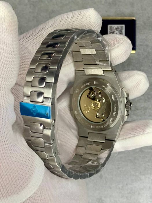 Годинник Patek Philippe Nautilus 40мм зелений. Швейцарские часы зеленый цифер Патек