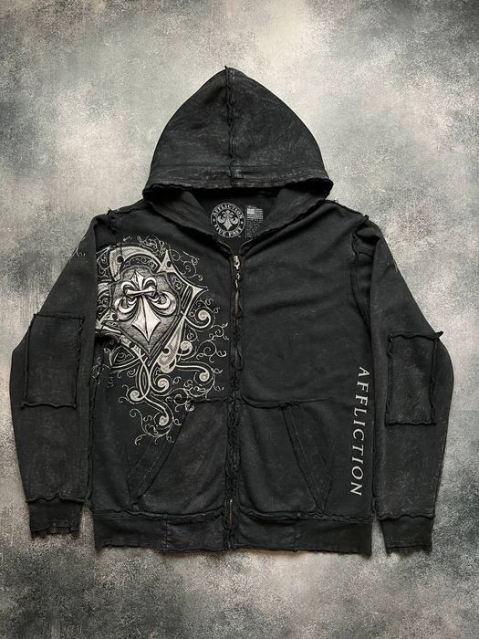 Оригінал Affliction зіп худі sk8 vintage y2k