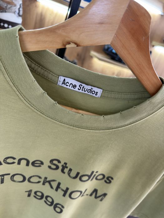 Футболка Acne Studios Stockholm 1996 Olive Logo Rick Owens