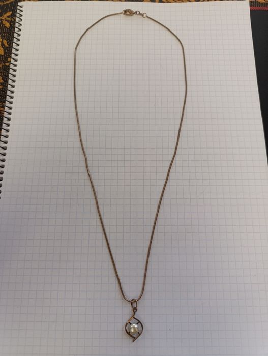 Кулон с цепочкой 925 проба в позолоте.