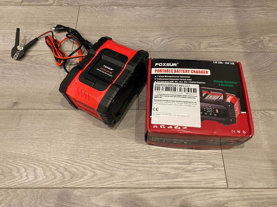 Зарядний пристрій FOXUR 12V 20A / 24V 10A (AGM, GEL, LiFePO4)