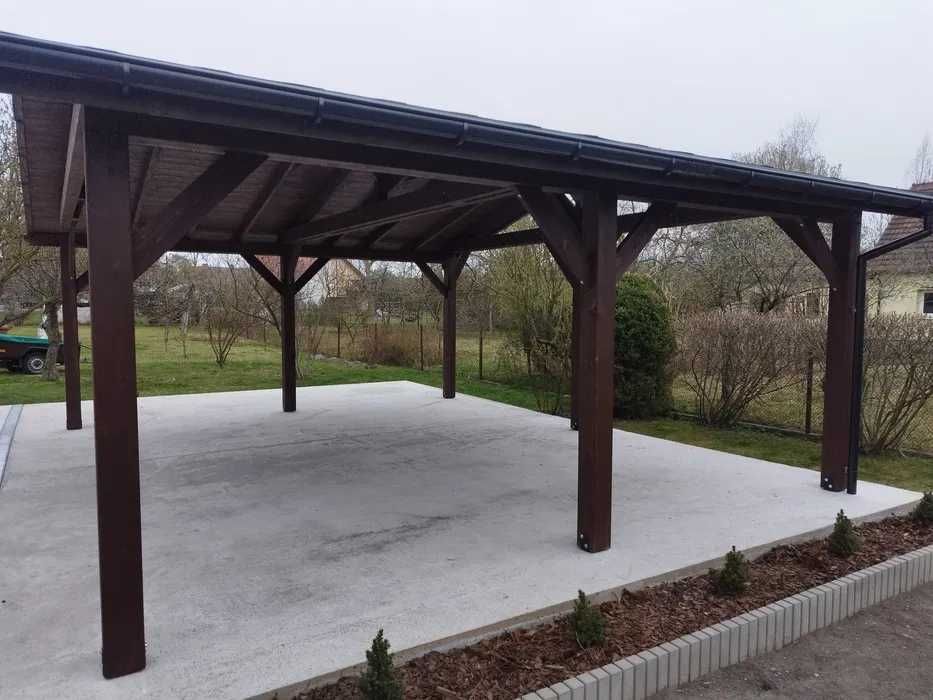 wiata 6x5m szybko i solidnie drewno suche i klejone