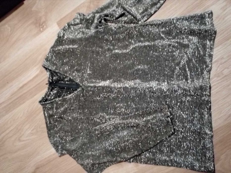 brokatowa bluzka długi rękaw