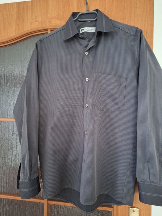 Szara koszula M 39 slim
