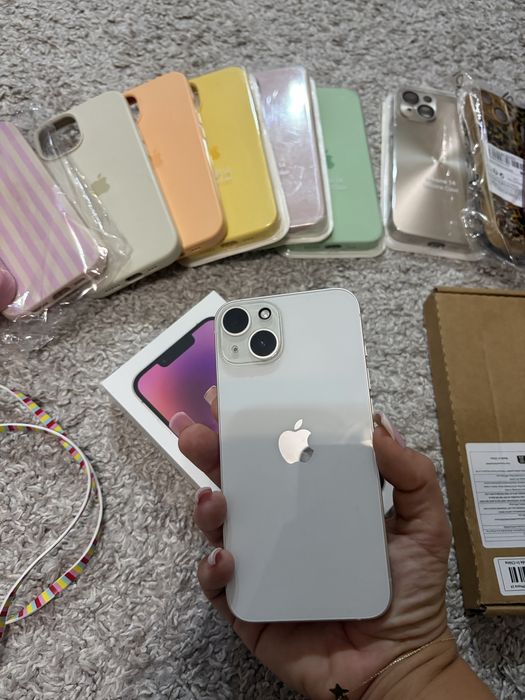 Iphone 14 128GB bialy starlight kondycja baterii 88% 11 etui