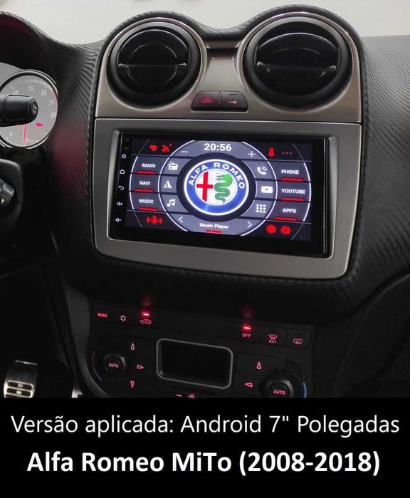 (NOVO) Rádio 2DIN • Alfa Romeo • MiTo • 147 • GT • Android [4+64GB]