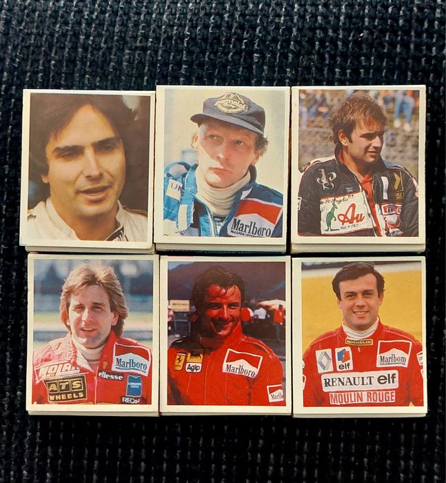 Colecção completa de caixas de fósforos (novas) sobre a Fórmula 1.