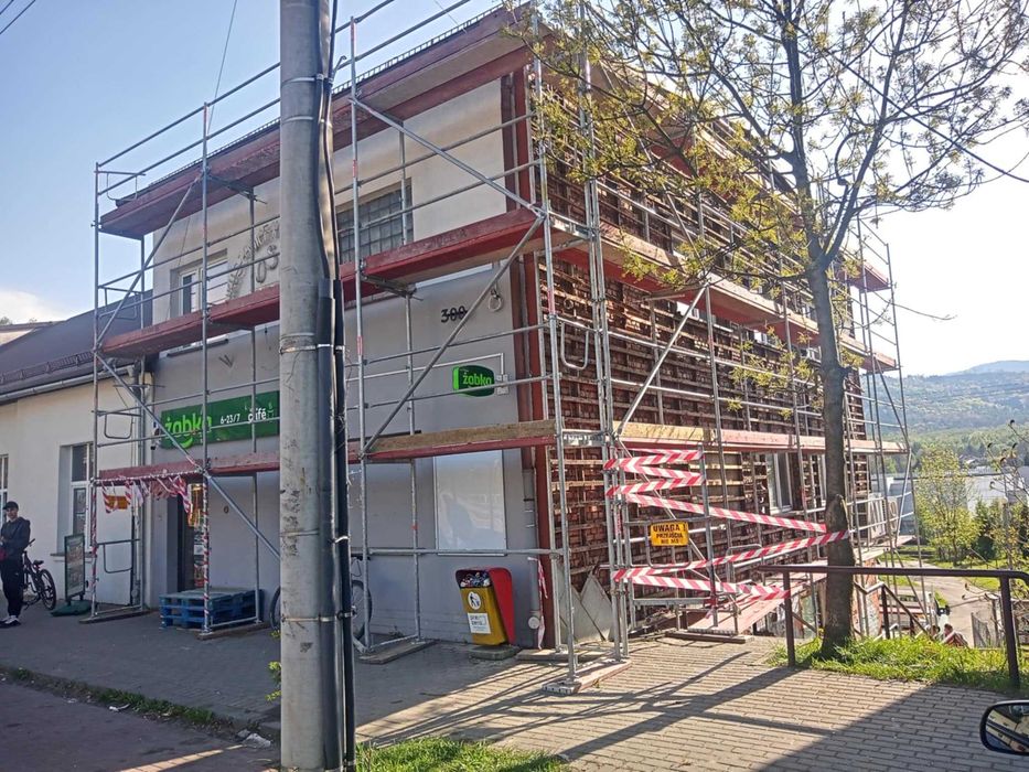 Wynajem wypożyczenie rusztowanie elewacyjne