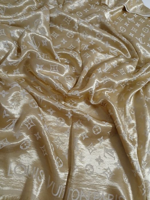 Luxusowy przepiękny szal z jedwabiu LOUIS VUITTON PARIS