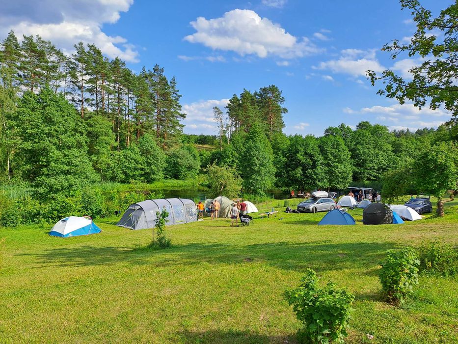 Pole namiotowe biwakowe nad rzeką Wdą, rezerwacje terminu, kajaki