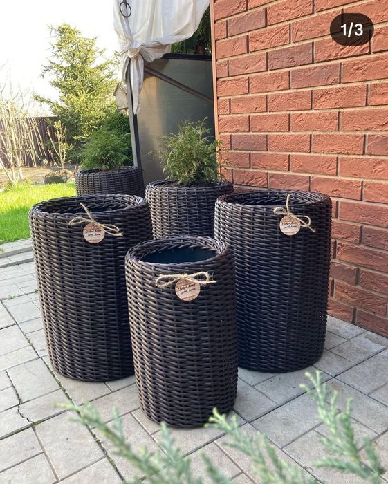 Donica z sztucznego rattanu