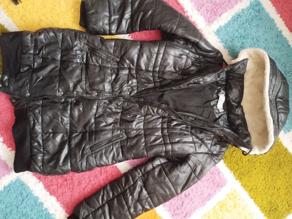 Пуховик для беременных, одяг для вагітних,куртка со вставкой,на флисе