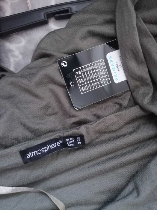 Nowa długa Sukienka Maxi Atmosphere 14 zielona khaki wesele