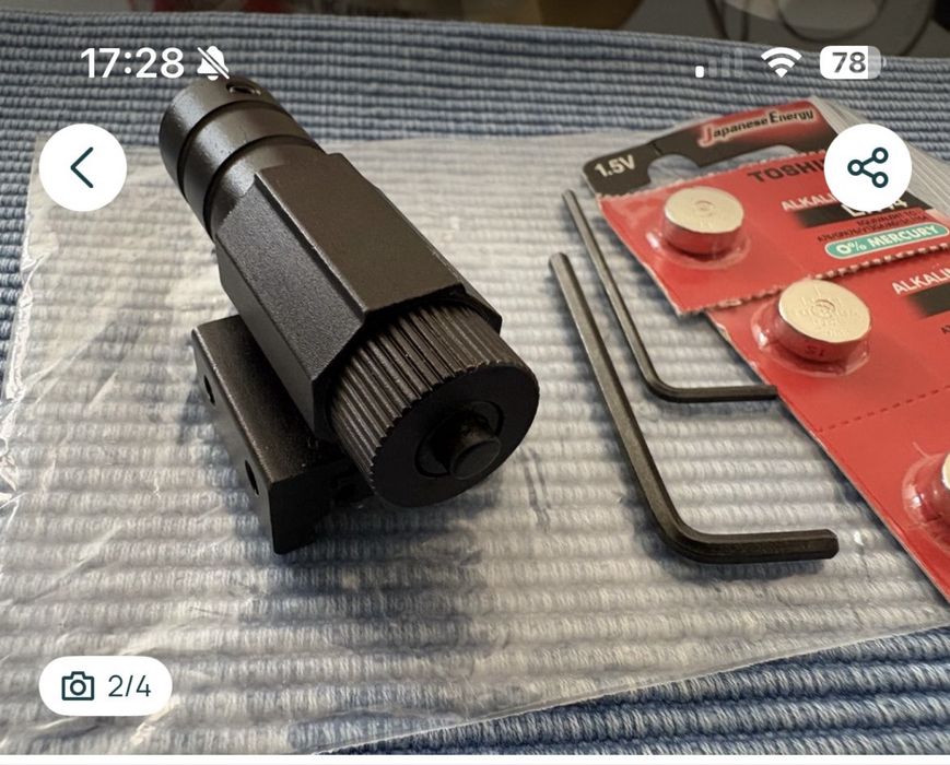 Mira laser para pistola airsoft/co2