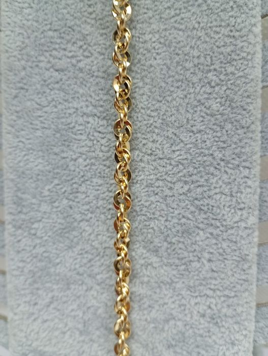 Złota, nowa bransoletka pr.585, dł.19 cm, w. 4,17 g